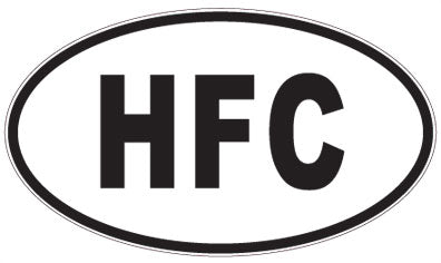 HFC - 3 Letter Initials Oval Sticker