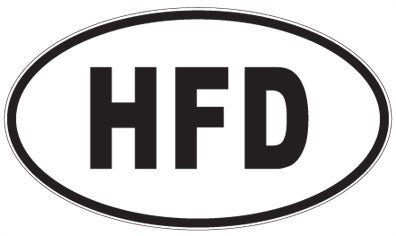 HFD - 3 Letter Initials Oval Sticker