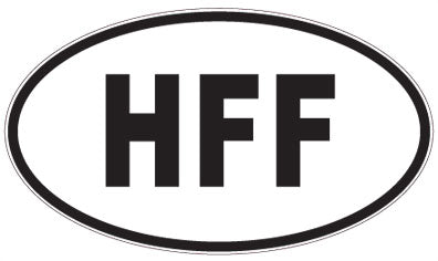 HFF - 3 Letter Initials Oval Magnet