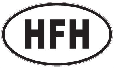 HFH - 3 Letter Initials Oval Magnet