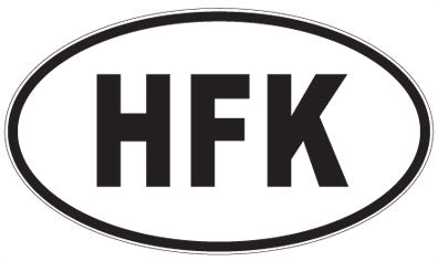 HFK - 3 Letter Initials Oval Magnet