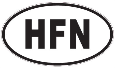 HFN - 3 Letter Initials Oval Sticker