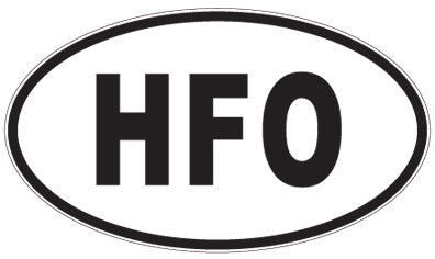 HFO - 3 Letter Initials Oval Sticker