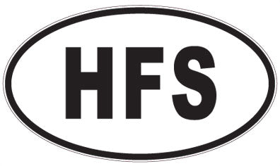 HFS - 3 Letter Initials Oval Sticker