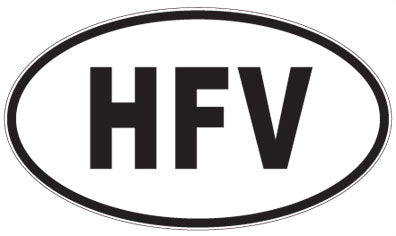 HFV - 3 Letter Initials Oval Magnet
