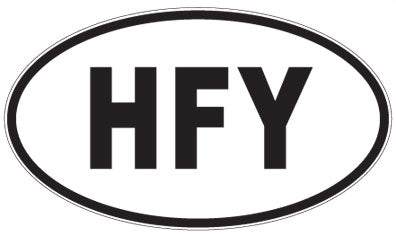 HFY - 3 Letter Initials Oval Magnet