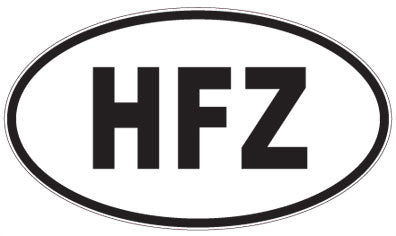 HFZ - 3 Letter Initials Oval Magnet