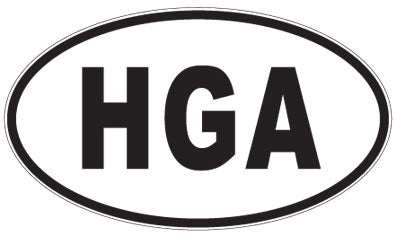 HGA - 3 Letter Initials Oval Sticker