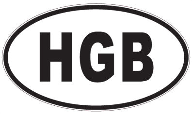 HGB - 3 Letter Initials Oval Sticker