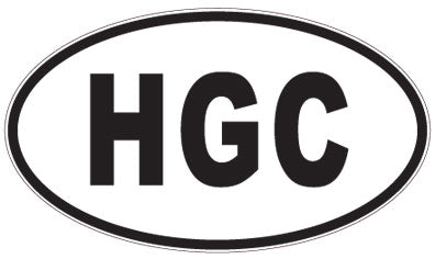 HGC - 3 Letter Initials Oval Magnet