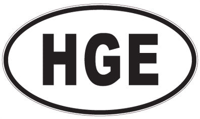 HGE - 3 Letter Initials Oval Magnet