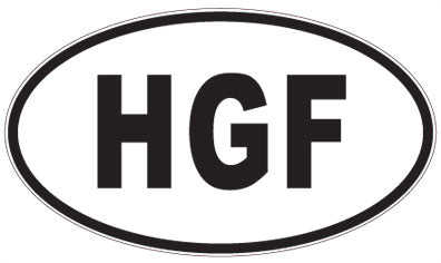 HGF - 3 Letter Initials Oval Magnet
