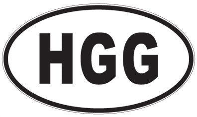 HGG - 3 Letter Initials Oval Magnet