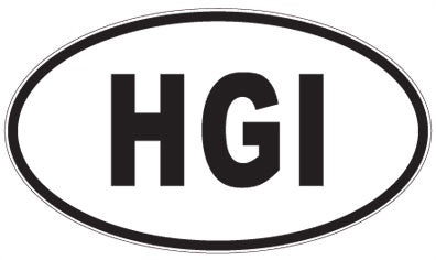HGI - 3 Letter Initials Oval Magnet