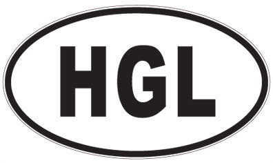 HGL - 3 Letter Initials Oval Magnet