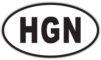 HGN - 3 Letter Initials Oval Sticker