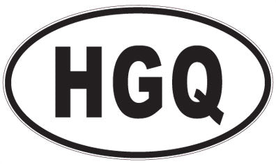 HGQ - 3 Letter Initials Oval Sticker