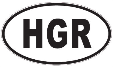 HGR - 3 Letter Initials Oval Magnet