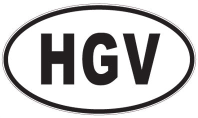 HGV - 3 Letter Initials Oval Magnet