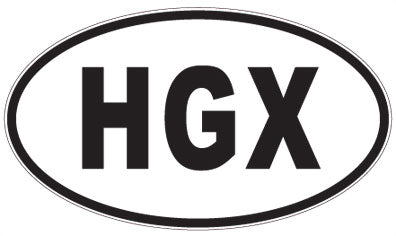 HGX - 3 Letter Initials Oval Magnet