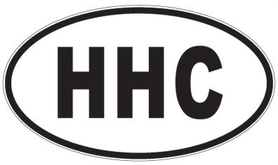HHC - 3 Letter Initials Oval Sticker