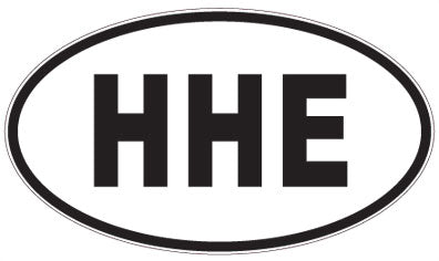HHE - 3 Letter Initials Oval Sticker