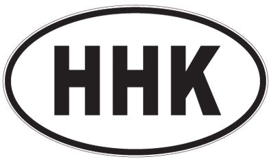 HHK - 3 Letter Initials Oval Magnet