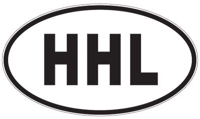 HHL - 3 Letter Initials Oval Sticker