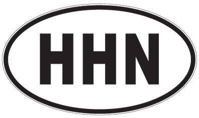 HHN - 3 Letter Initials Oval Sticker