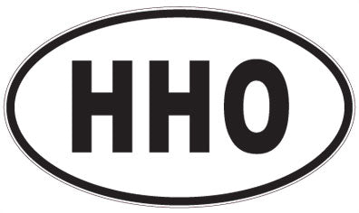 HHO - 3 Letter Initials Oval Sticker