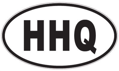 HHQ - 3 Letter Initials Oval Sticker