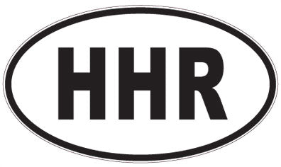 HHR - 3 Letter Initials Oval Magnet