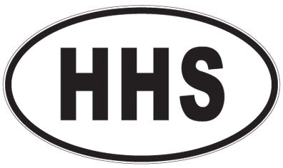 HHS - 3 Letter Initials Oval Magnet
