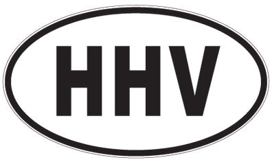 HHV - 3 Letter Initials Oval Magnet