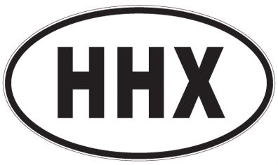 HHX - 3 Letter Initials Oval Sticker