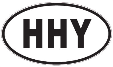 HHY - 3 Letter Initials Oval Magnet