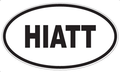 HIATT - Oval Magnet