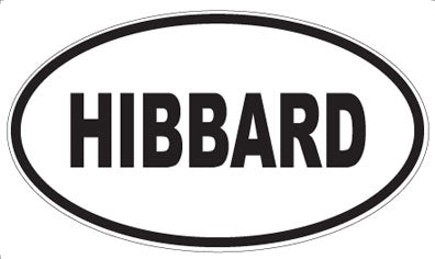 HIBBARD - Oval Sticker