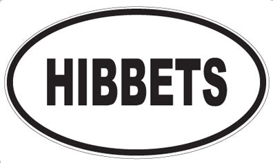 HIBBETS - Oval Magnet