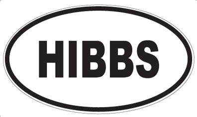 HIBBS - Oval Magnet