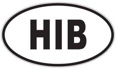 HIB - 3 Letter Initials Oval Magnet