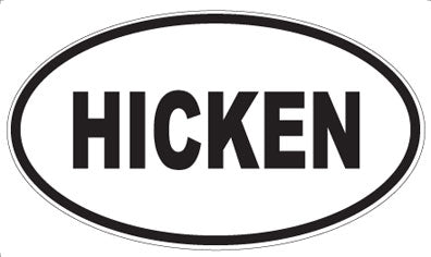 HICKEN - Oval Magnet