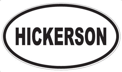 HICKERSON - Oval Magnet