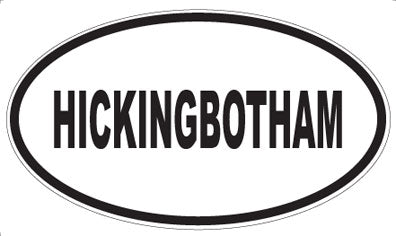 HICKINGBOTHAM - Oval Sticker