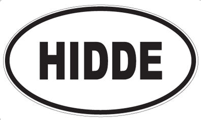 HIDDE - Oval Sticker