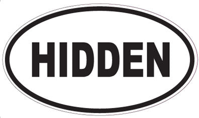 HIDDEN - Oval Sticker