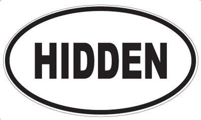 HIDDEN - Oval Magnet