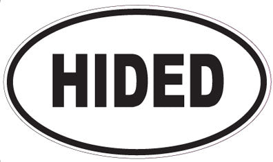 HIDED - Oval Sticker