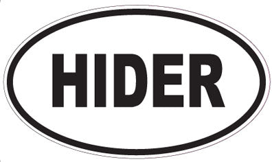 HIDER - Oval Sticker