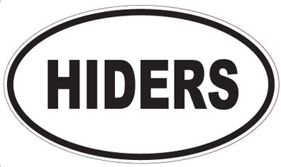 HIDERS - Oval Sticker